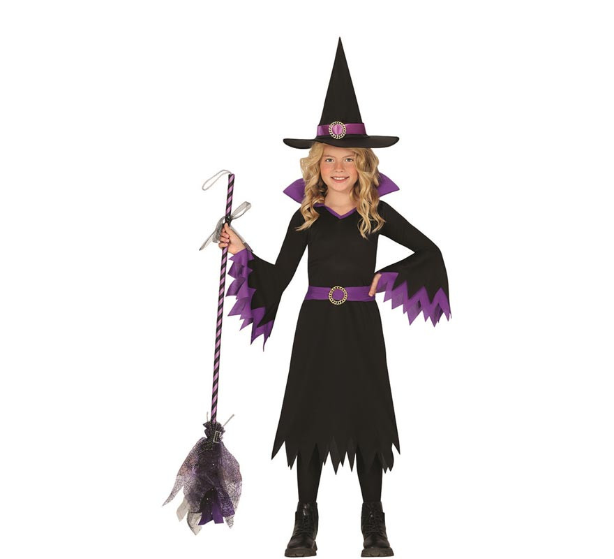 Black and purple witch costume for girls