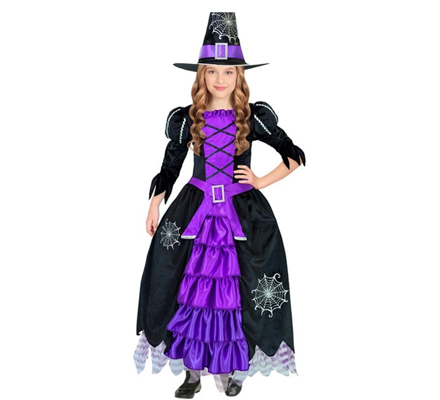Lilac Spider Witch Costume for Girls