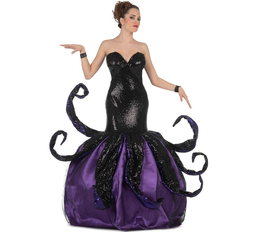 Purple Sea Villain Witch Costume for Women