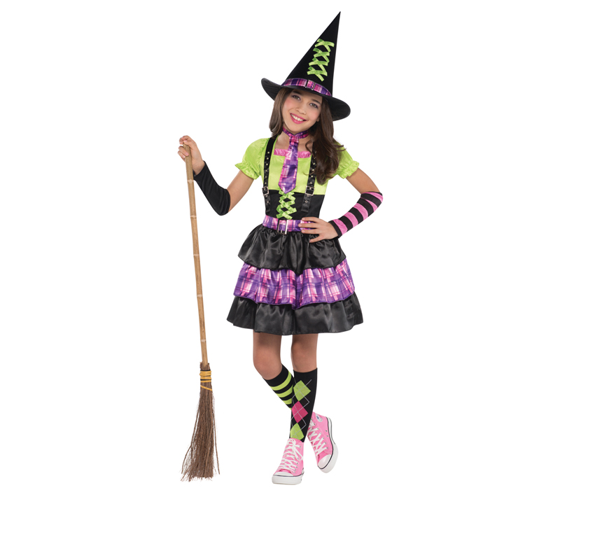 Disfraz de Brujita hechizada para niñas de 8 a 10 años para Halloween
