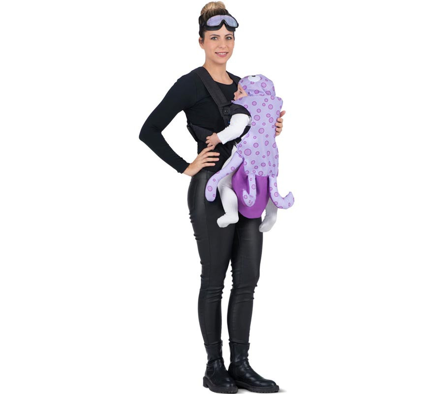 Diver and Octopus Costume with Backpack Cover for Adults and Babies