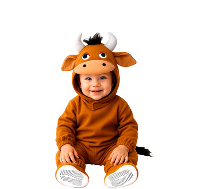 Disfraz de Buey marrón para bebé
