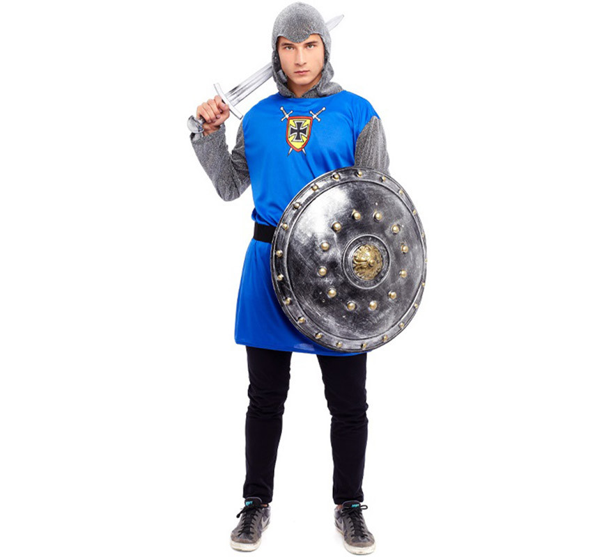 Disfraz de Caballero Medieval Azul para Hombre