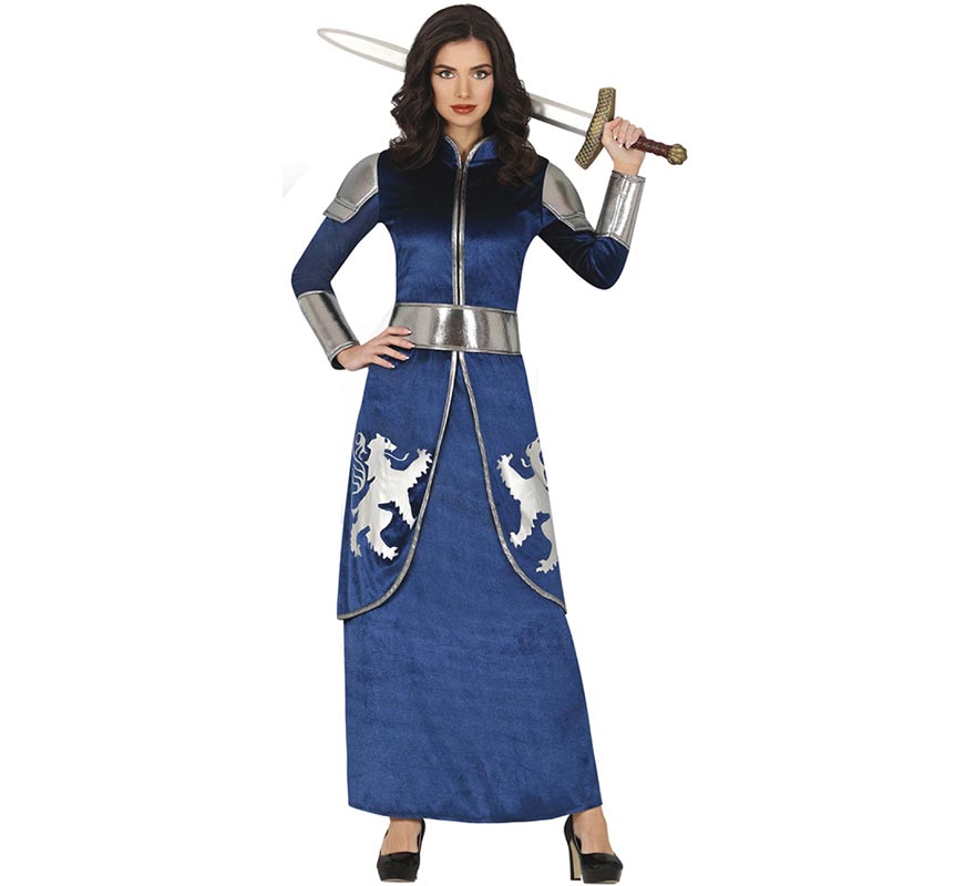 Women's Blue and Silver Knight Costume