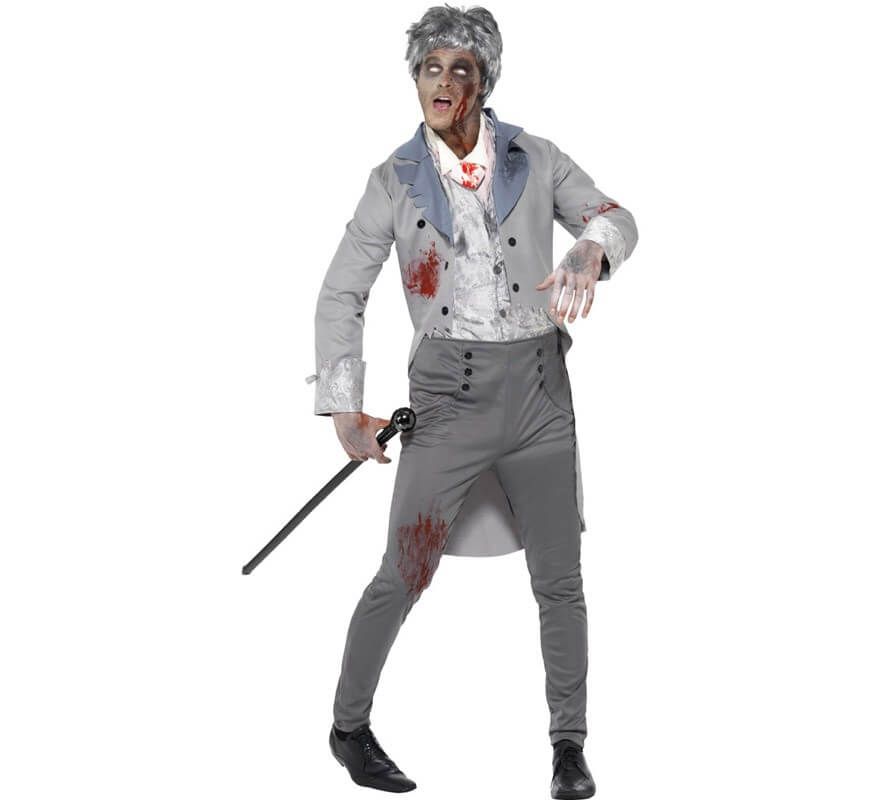 Disfraz de caballero inglés de época Zombie