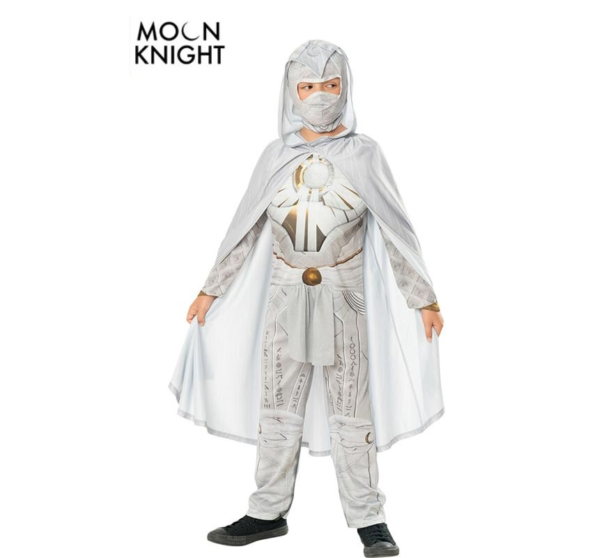 Premium 3D Padded Moon Knight Costume with Cape for Boys