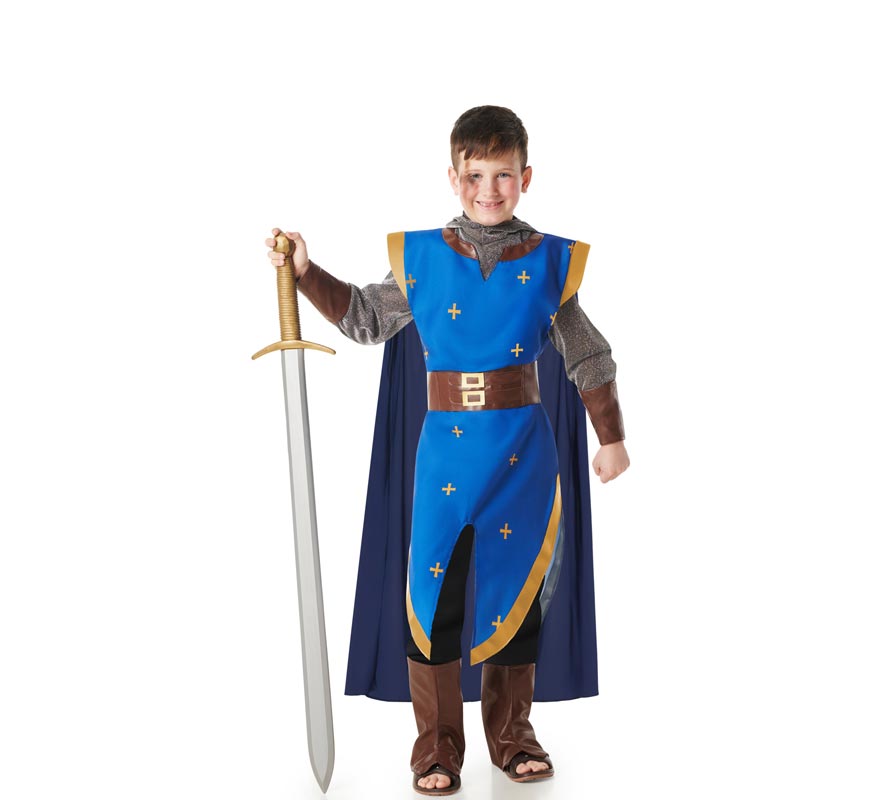 Blue Medieval Knight Costume for Boys
