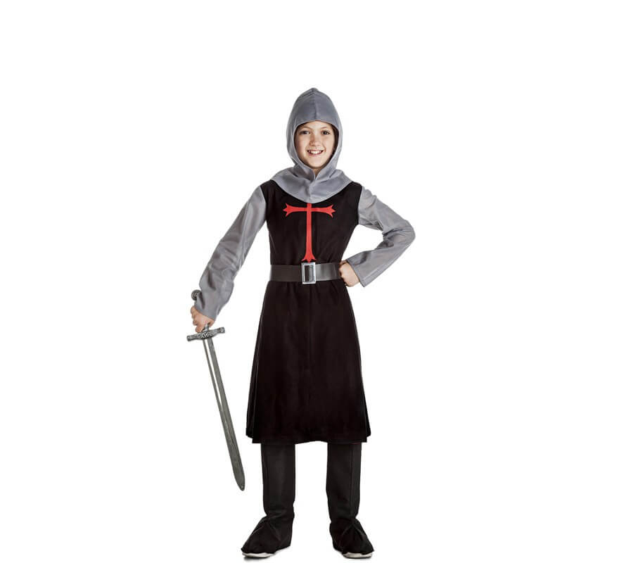 Disfraz de Caballero Medieval Negro para niño