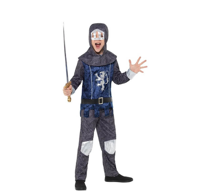 Blue Medieval Knight Costume for Boys