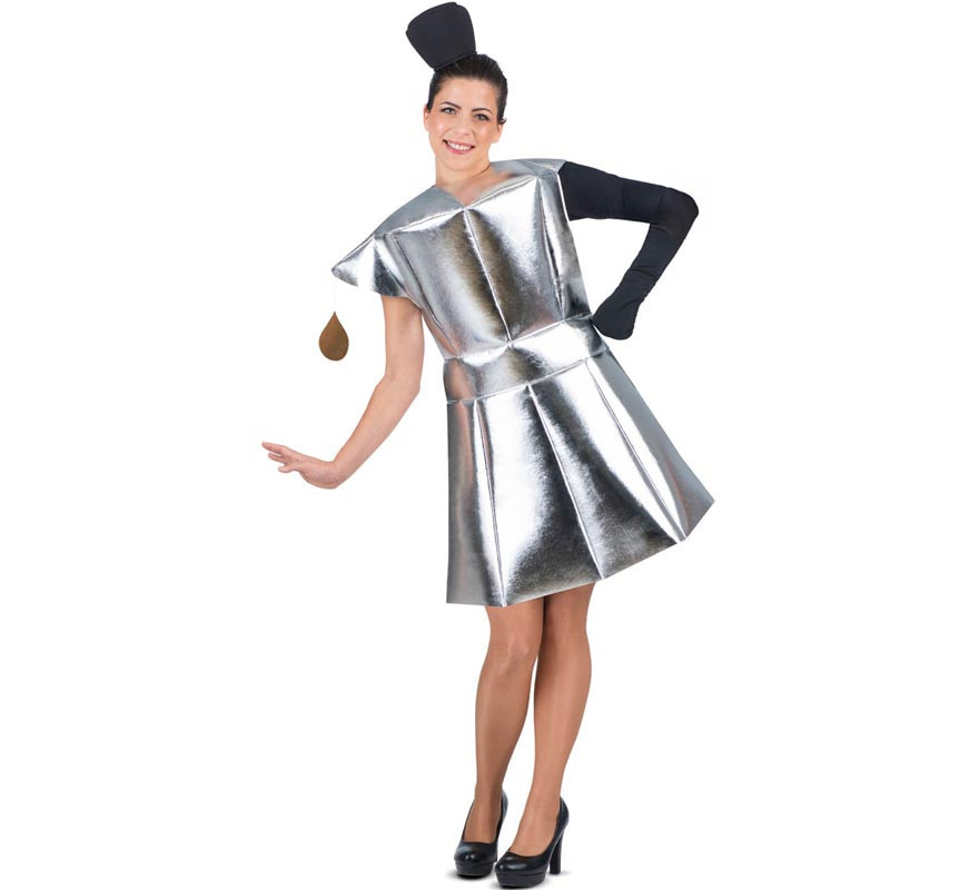 Adult Silver Coffee Pot Costume with Headpiece