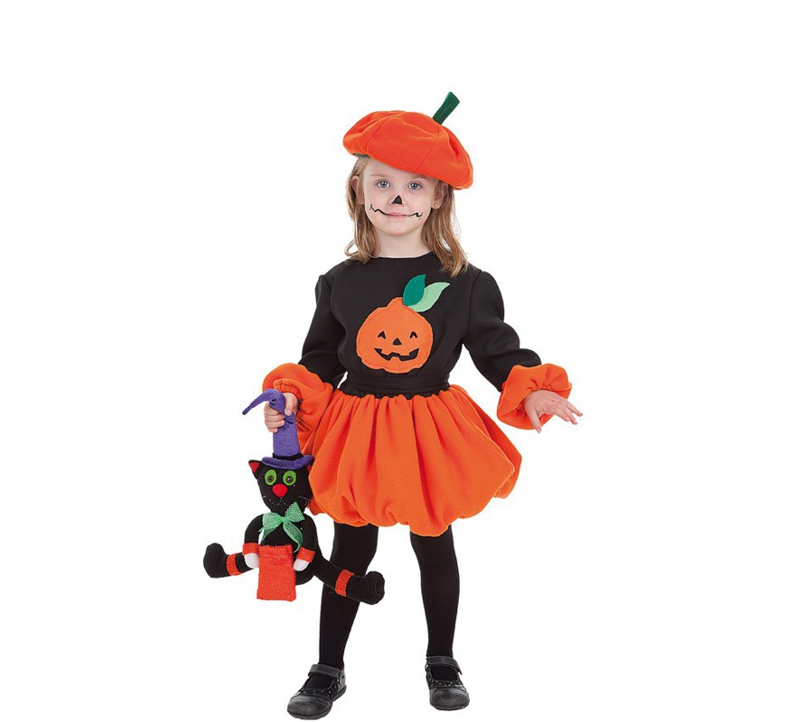 Disfraz de Calabacita de Halloween para niña