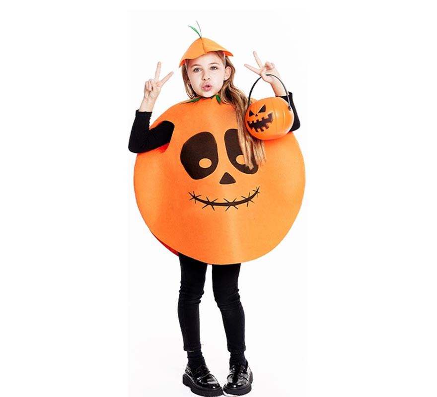 Kids' Circular Pumpkin Costume with Hat