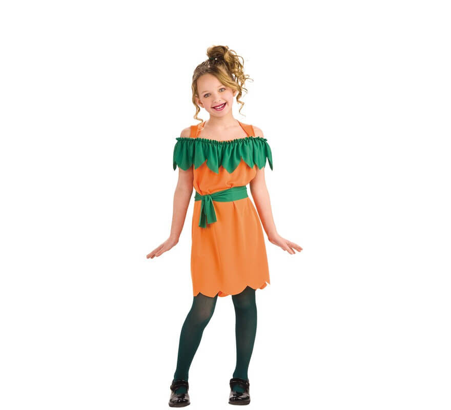 Pumpkin with Leaves Costume for Girl