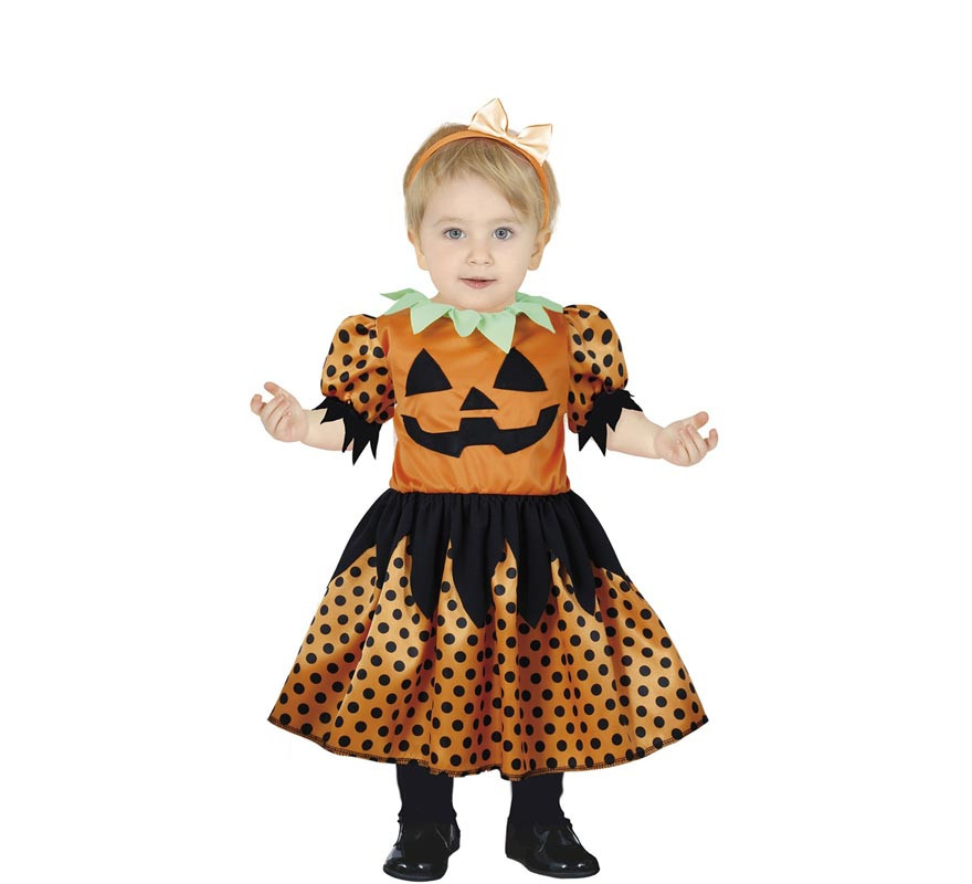 Happy Pumpkin Costume for Girl and Baby