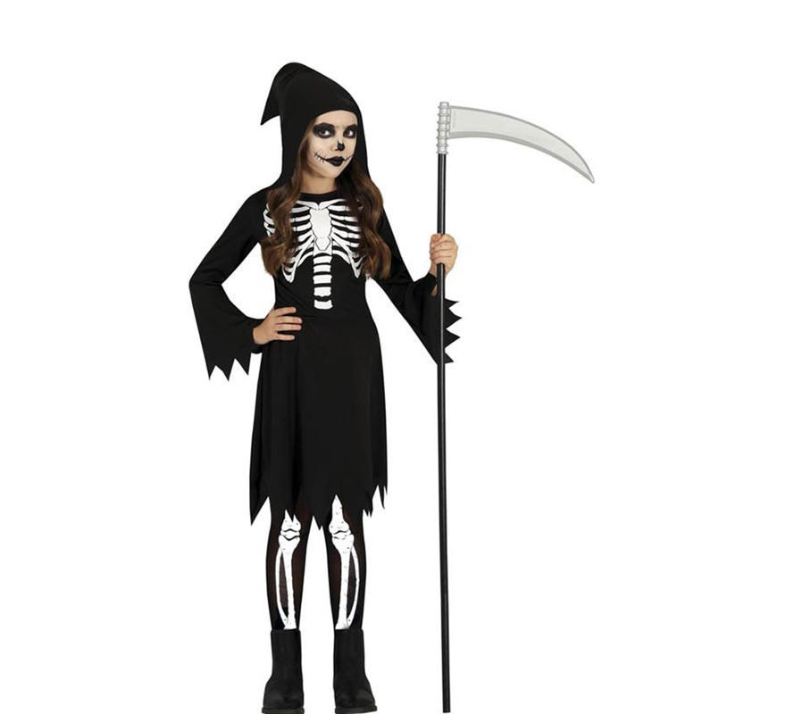 Girl's Hooded Death Skull Costume