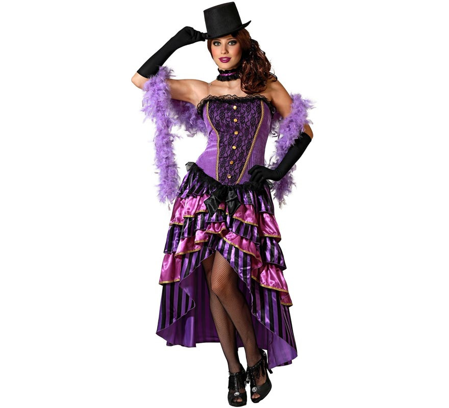 Elegant Purple Can Can Costume for Women