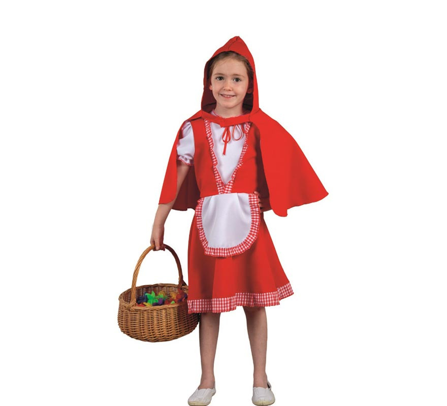 Fato de Chapeuzinho Vermelho com capa para menina