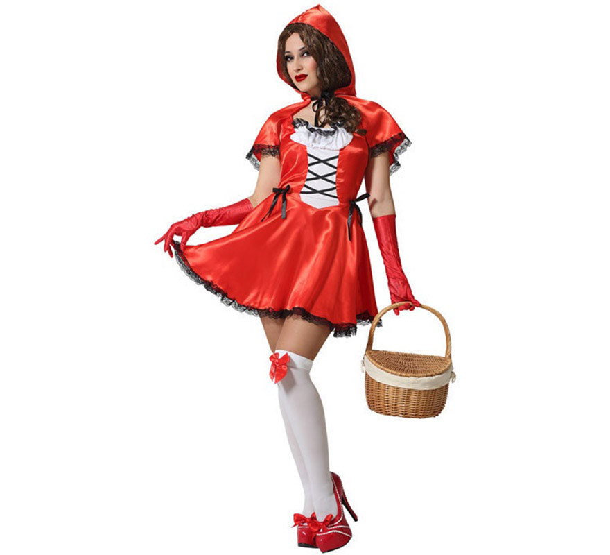 Costume da Cappuccetto Rosso affascinante per donna con fiocchi