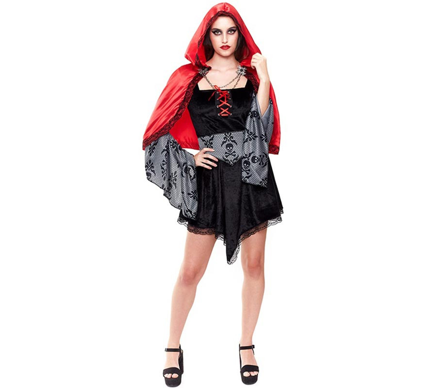 Costume da Cappuccetto Rosso gotico per donna