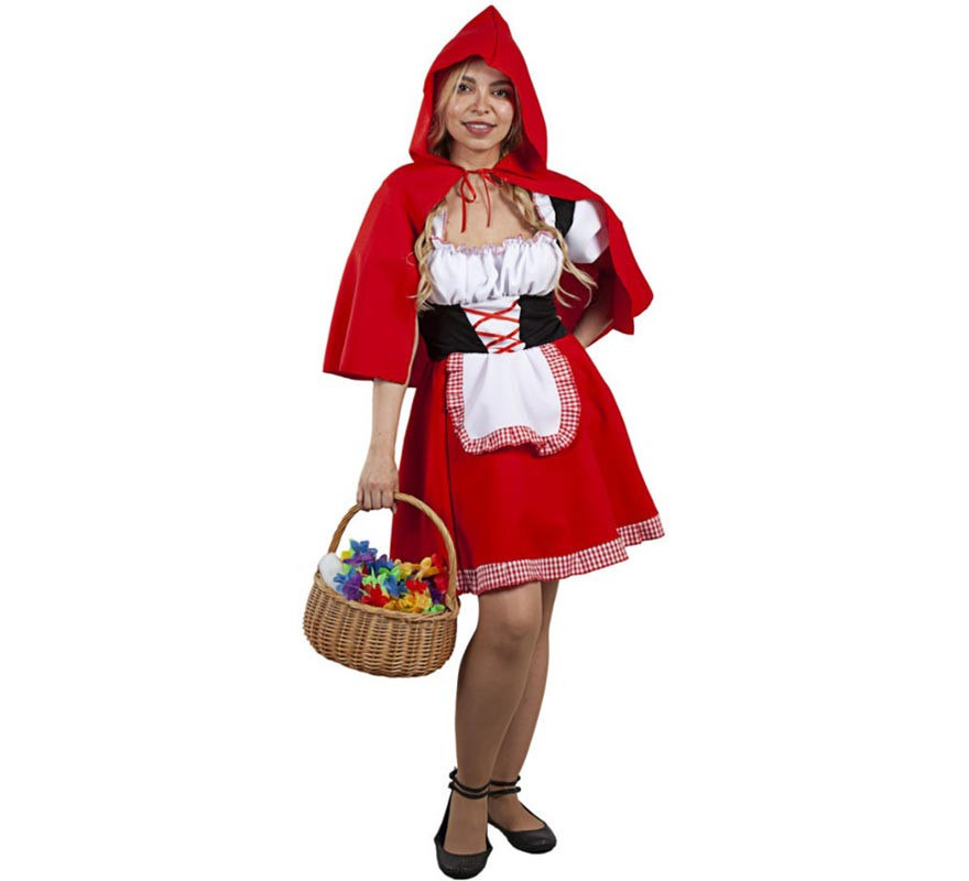 Fato de Chapeuzinho Vermelho com Capa para Mulher