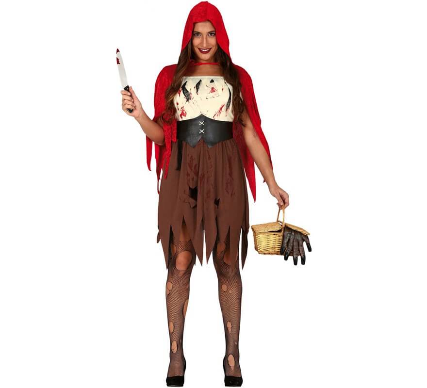 Costume Da Cappuccetto Rosso Zombie Per Donna
