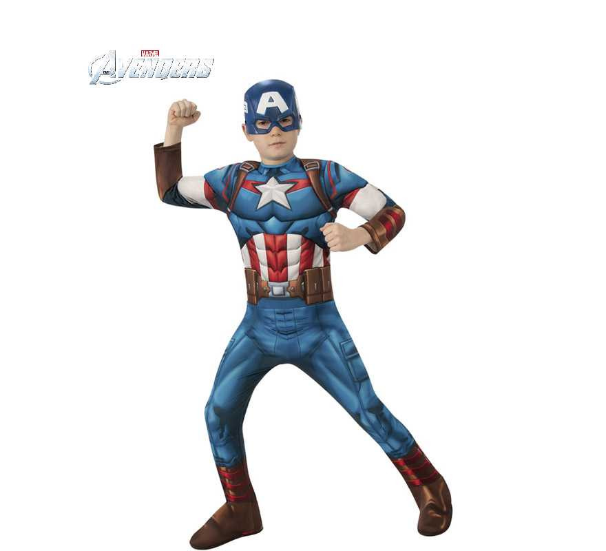 cáscara hogar edificio Disfraz de Capitán América Clásico para niño