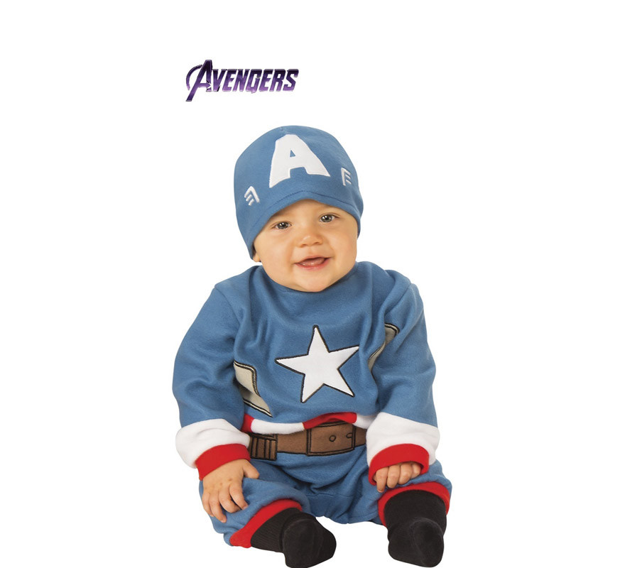 analogía Cusco Maniobra Disfraz de Capitán América con gorro para bebé