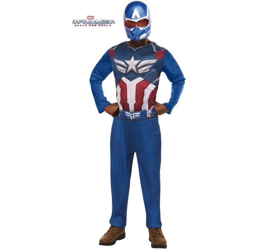 Captain America Costume with Mask for Men