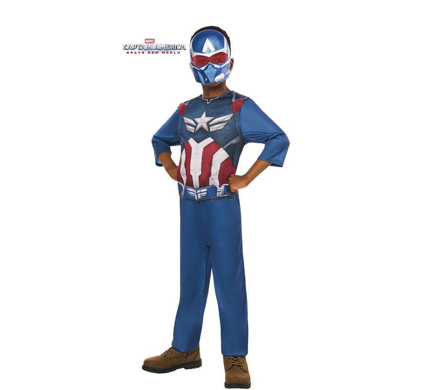 Captain America Costume with Mask for Boys