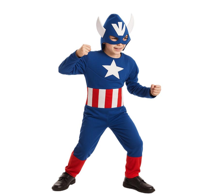Blue Captain Costume for Boys