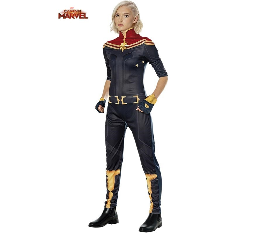 Captain Marvel costume with gauntlets for women