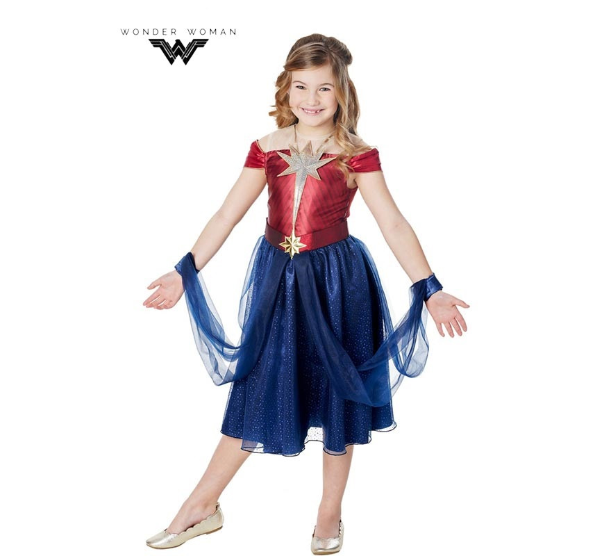 Captain Marvel Deluxe Dress Costume for Girls