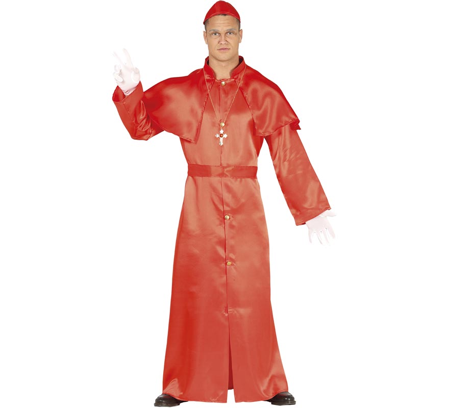 Red cardinal costume for men