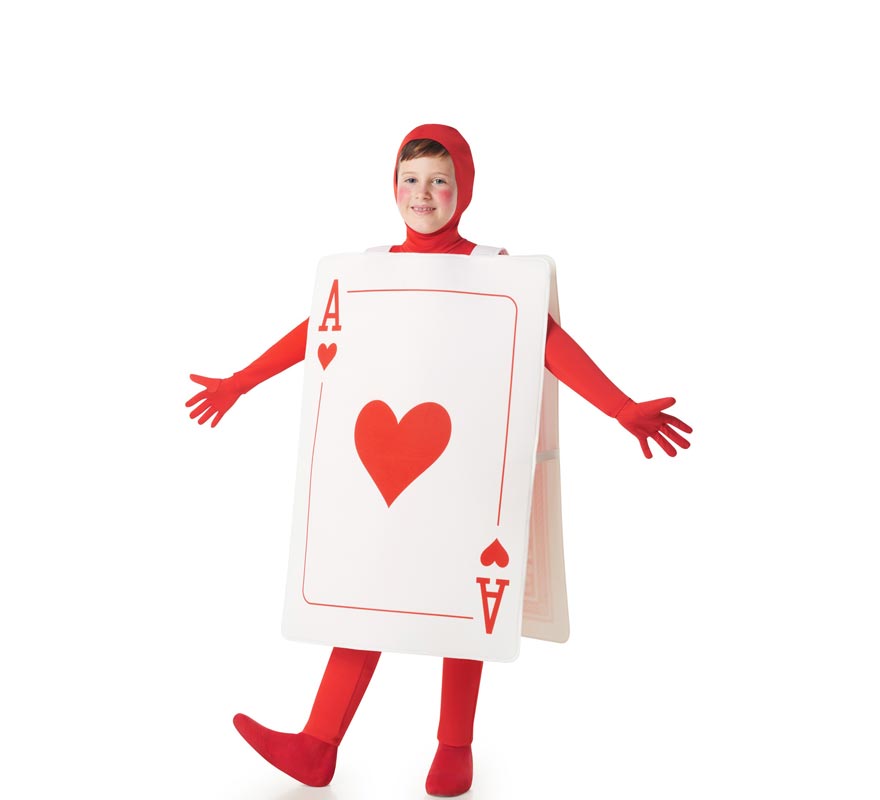 Ace of Hearts Playing Card Costume for Kids