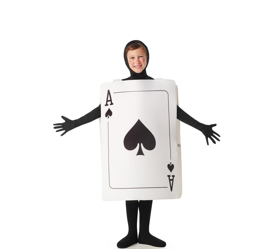 Ace of Spades Playing Card Costume for Kids