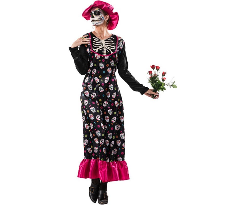 Fato de Catrina com Chapéu para mulher