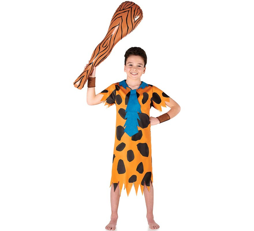 Elegante costume da uomo delle caverne arancione per bambino