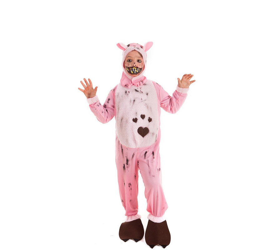 Zombie Pig Costume with Halloween Makeup for Child