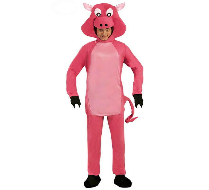 Disfraz de Cerdo Rosa para hombre