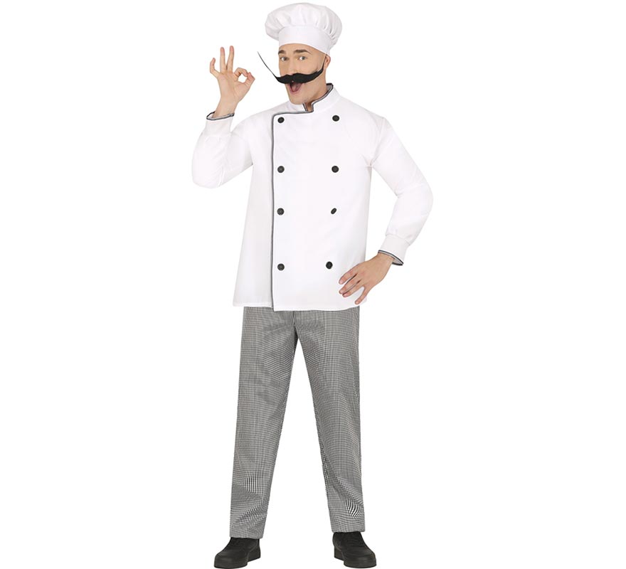 Déguisement de chef blanc classique pour homme