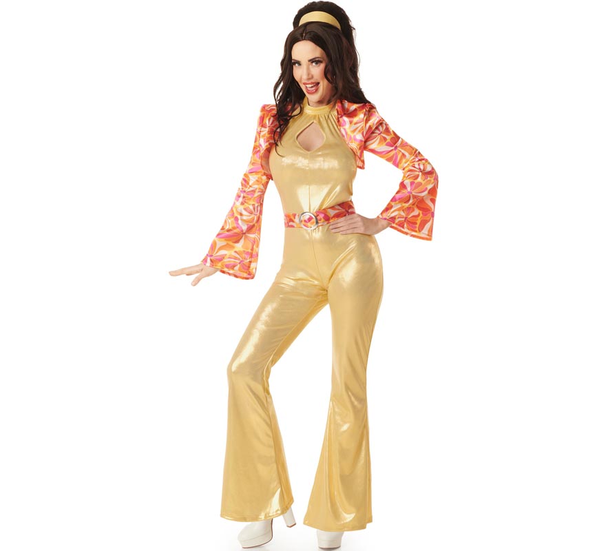 Women's 70s Gold Disco Girl Costume