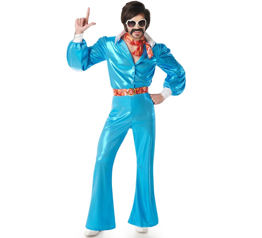 Men's Blue 70s Disco Boy Costume