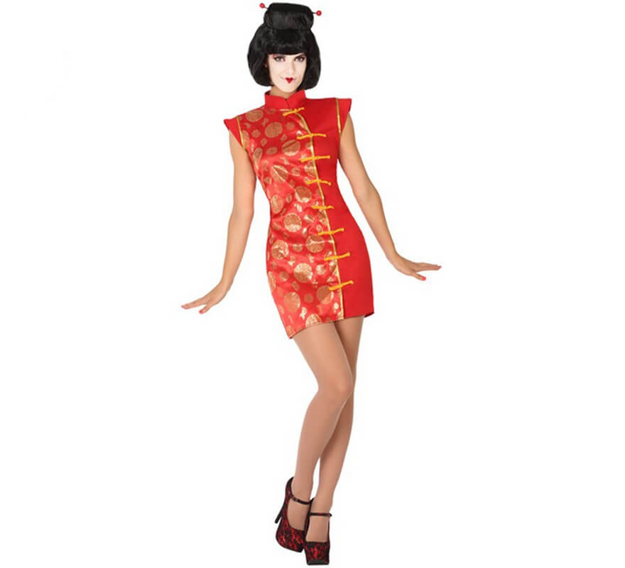 Disfraz de China rojo Sexy para mujer