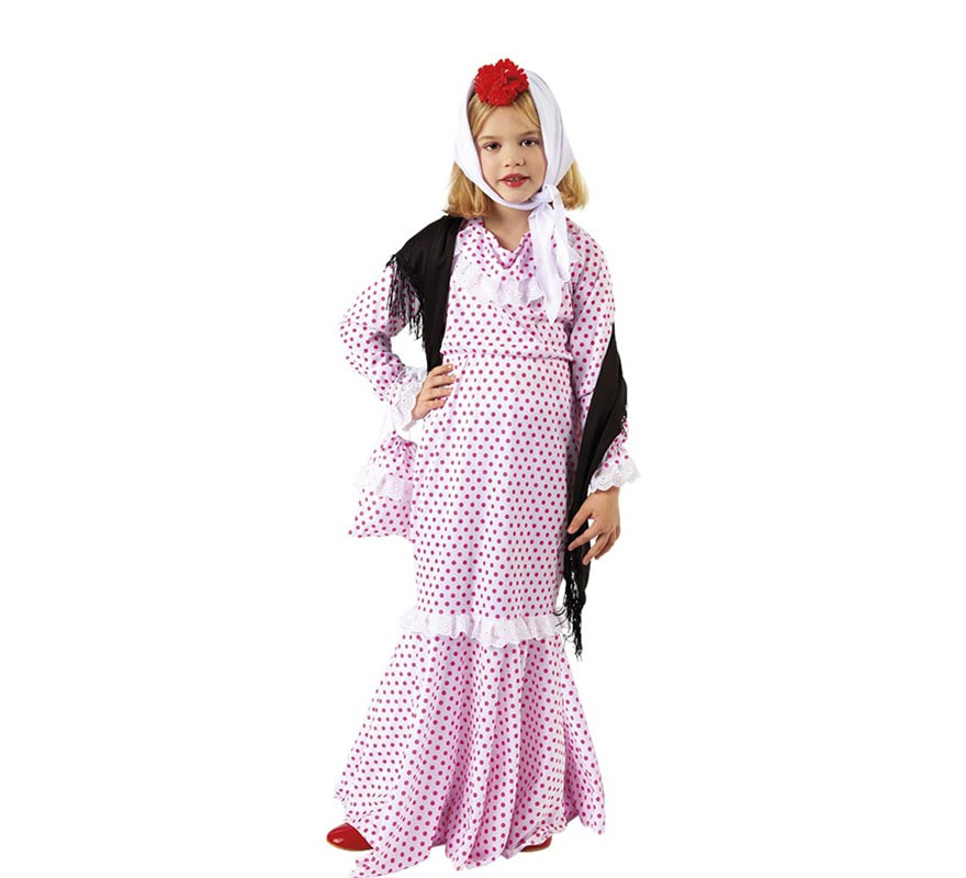 Premium Chulapa costume with shawl for girls