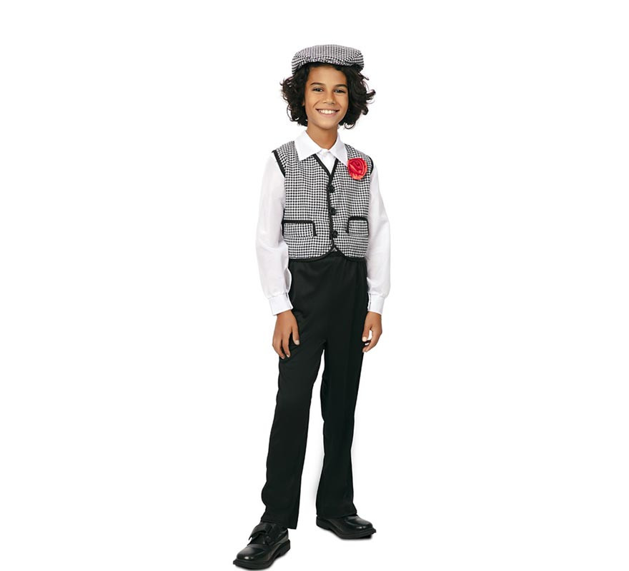 Grey Chulapo Madrile�o costume with hat for children