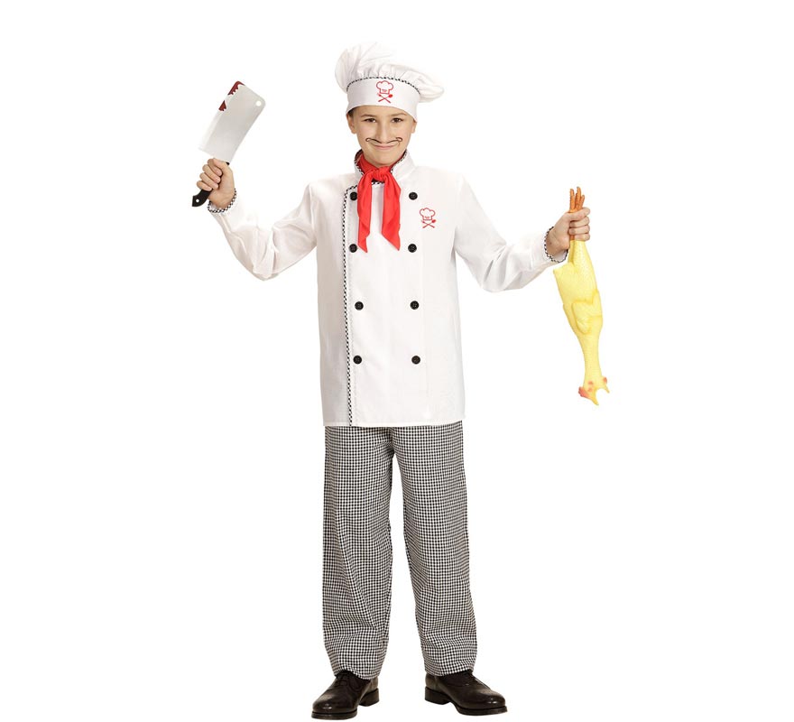 White Chef Cook Costume for Kids