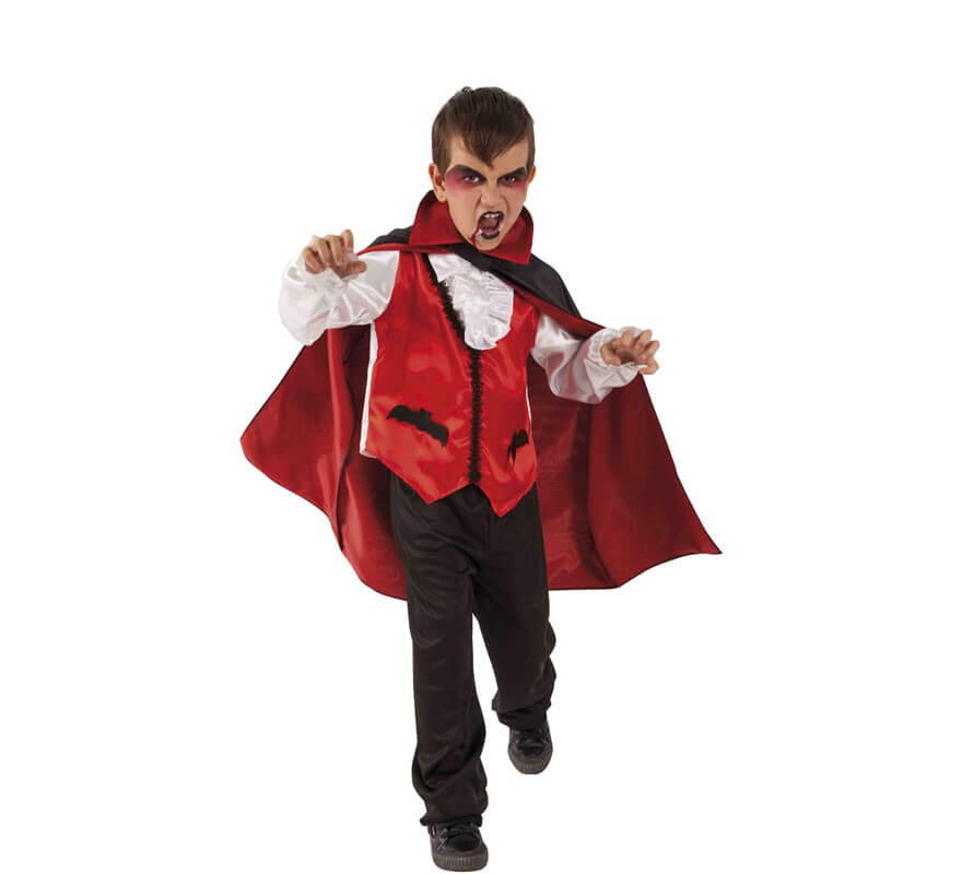 Fantasia Drácula Vampiro Infantil Criança Halloween Menino