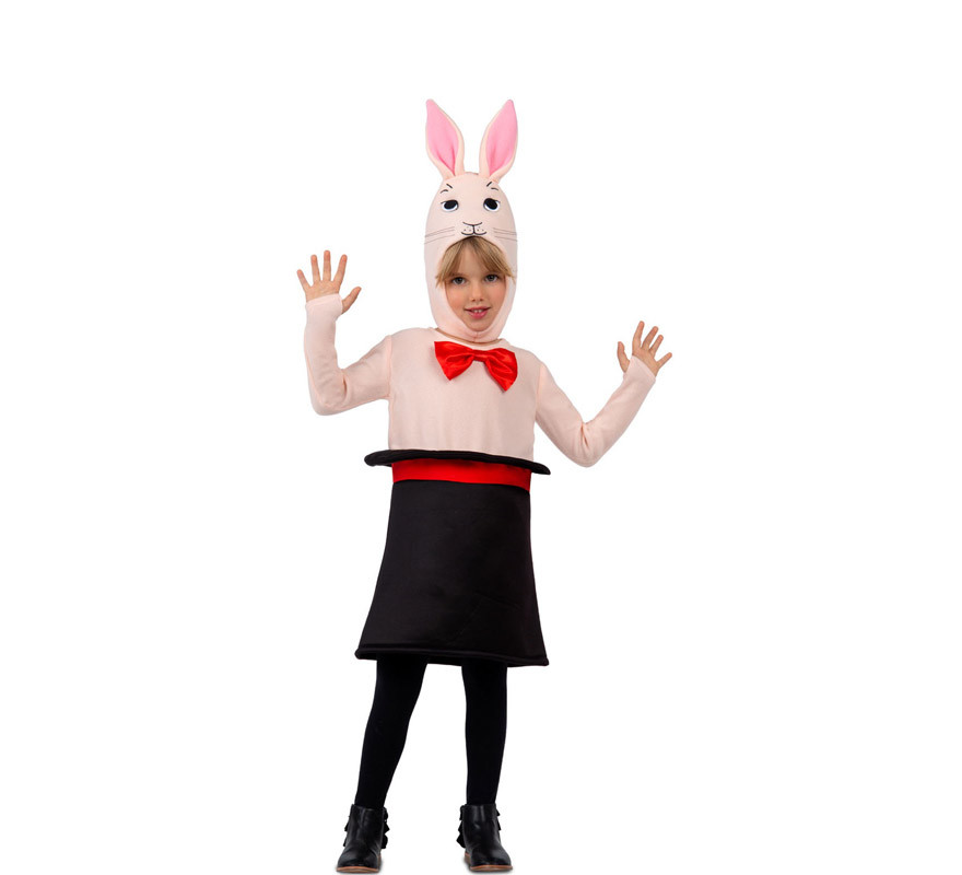 Costume da coniglio con cappello a cilindro per bambina