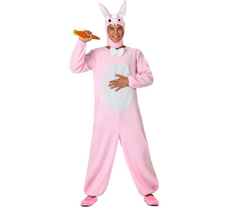 Disfraz de Conejo rosa para hombre