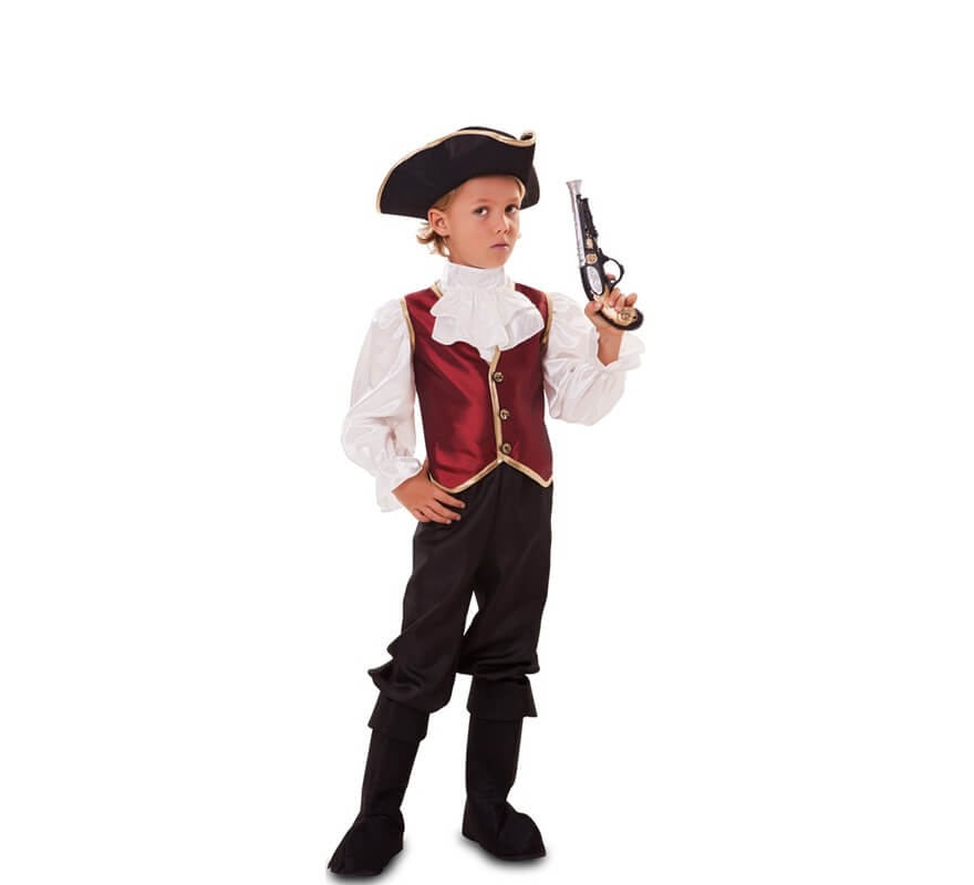 Set Gioco Ruolo Pirata Costume Da Pirata Bambino Completo - Con Spada, Benda, Bussola E Accessori Costume Festa Tematica